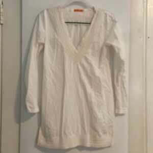 White Cotton Cover Up, Sz 6